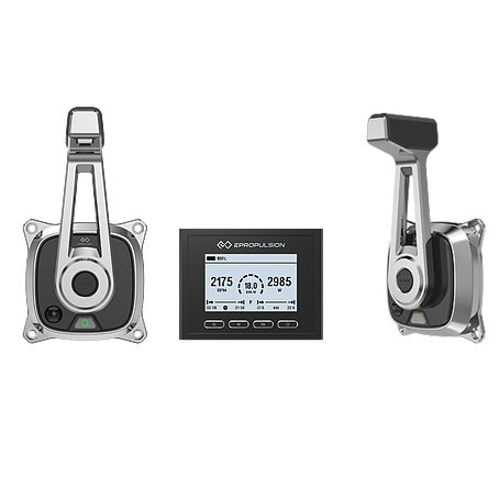 ePropulsion EVO-Fernsteuerung seitlich mit externem Display für alle EVO-Motoren