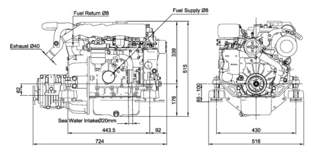 Craftsman CM3.27, 27 PS, Innenborder Diesel ohne Panel