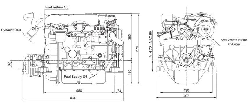 Craftsman CM4.52, 52 PS, Turbo Innenborder Diesel ohne Panel